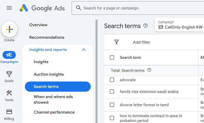 Where to Find Google Ads Search Terms Report.